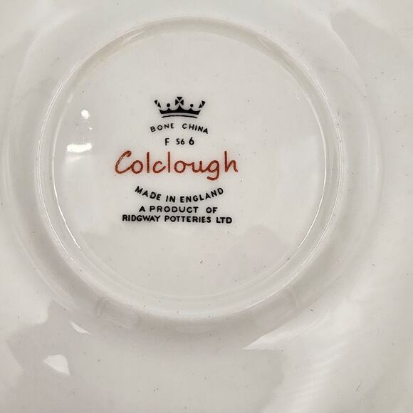 1960s Colclough Ballet Harlequin Blue Bone China Teacup Saucer Set Ridgway - Picture 7 of 16